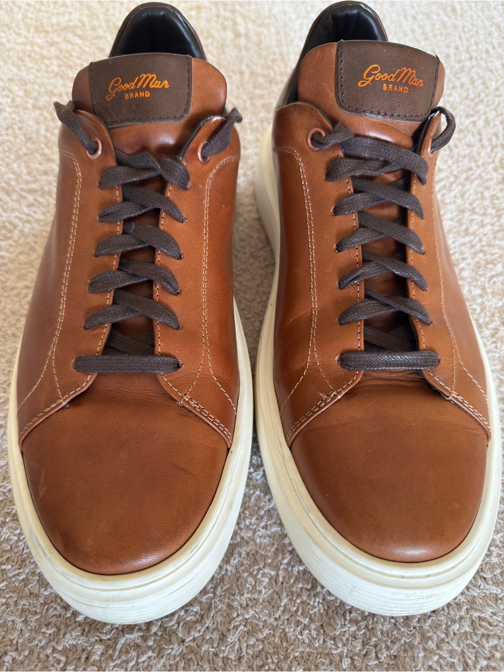 👞 Good Man Brand Legend London Sneakers in Cognac Vachetta Leather 🇮🇹